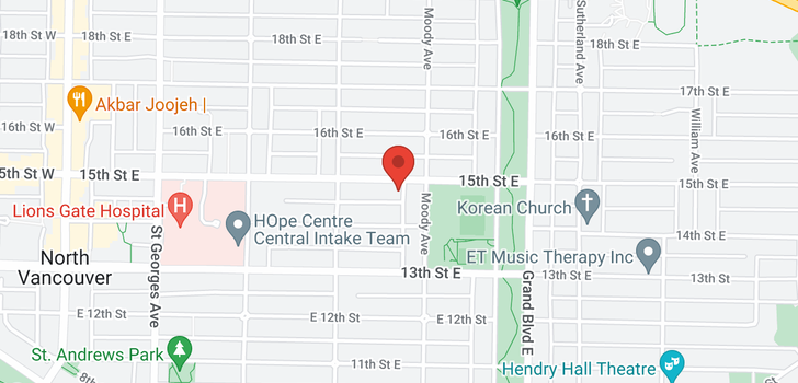 map of 449 E 15TH STREET